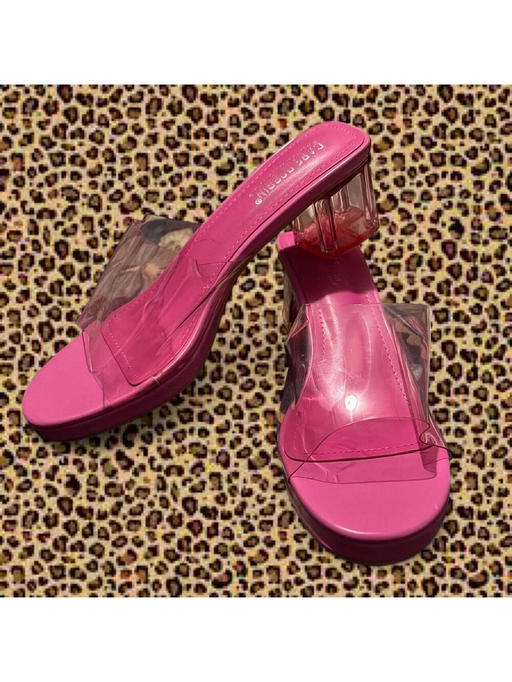 Cape Robbin pink mule heels size 8.5